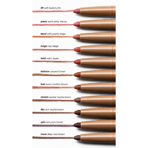 Rhode Lift Lip & Cheek Pencil with model demonstrating the Lift shade