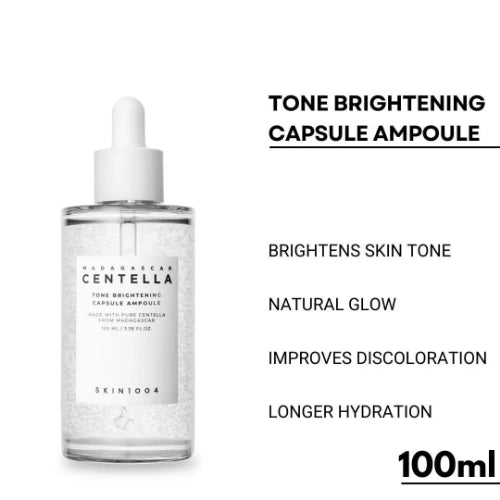 SKIN1004 Madagascar Centella Tone Brightening Capsule Ampoule 100ml for brightening and hydrated-looking skin