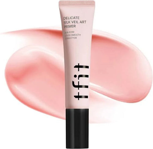 TFIT Delicate Silk Veil Art Primer 30ml pink face primer for smoothing pores and creating an even makeup base
