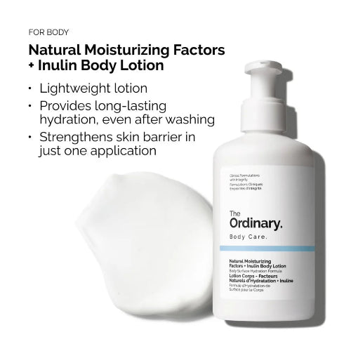 The Ordinary Natural Moisturizing Factors + Inulin Body Lotion 240ml for daily body hydration
