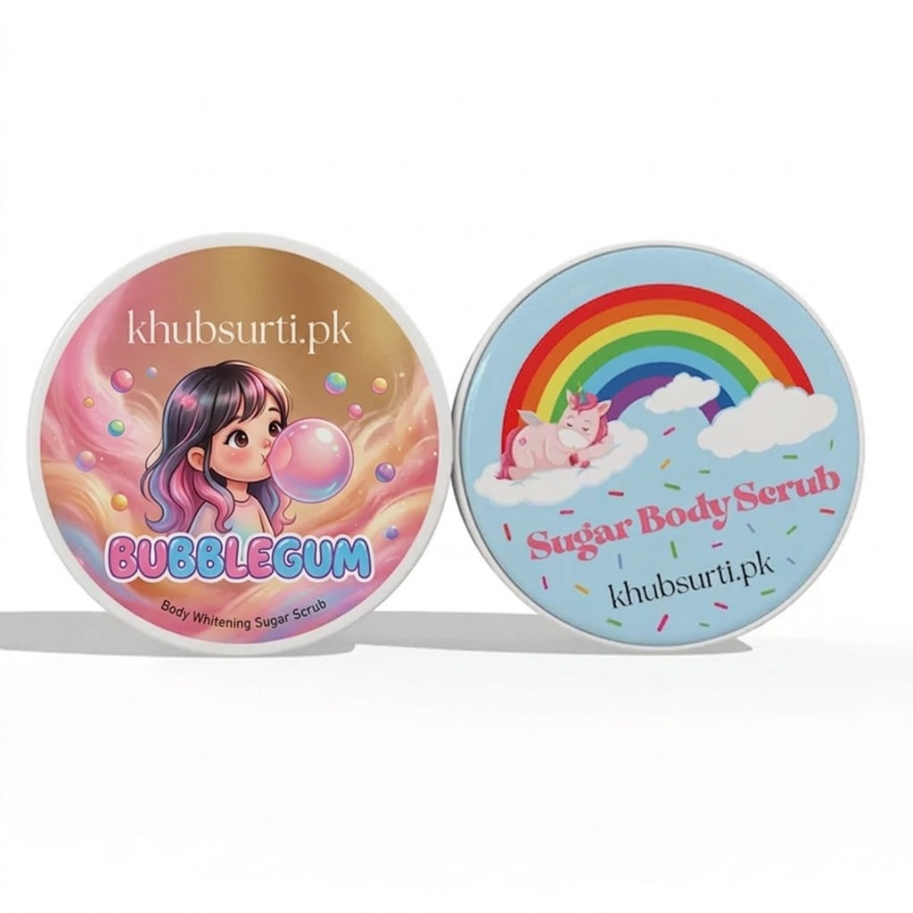 Bubble Gum & Rainbow Bliss Sugar Scrub – Fun, Bright & Nourishing