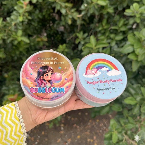 Bubble Gum & Rainbow Bliss Sugar Scrub – Fun, Bright & Nourishing