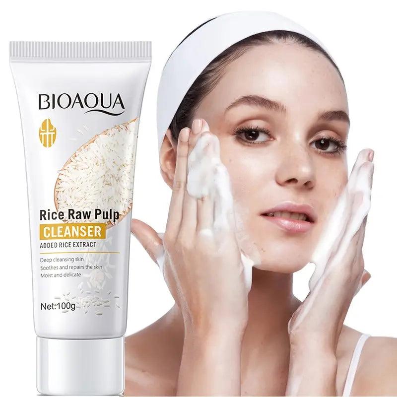 Bioaqua Rice Raw Pulp Cleanser - 100g khubsurti.pk Bioaqua Rice Raw Pulp Cleanser - 100g wddtrn-rx.myshopify.com