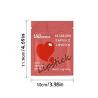 18 colors capsule lipstick set with 18 matte mini lipsticks in assorted shades