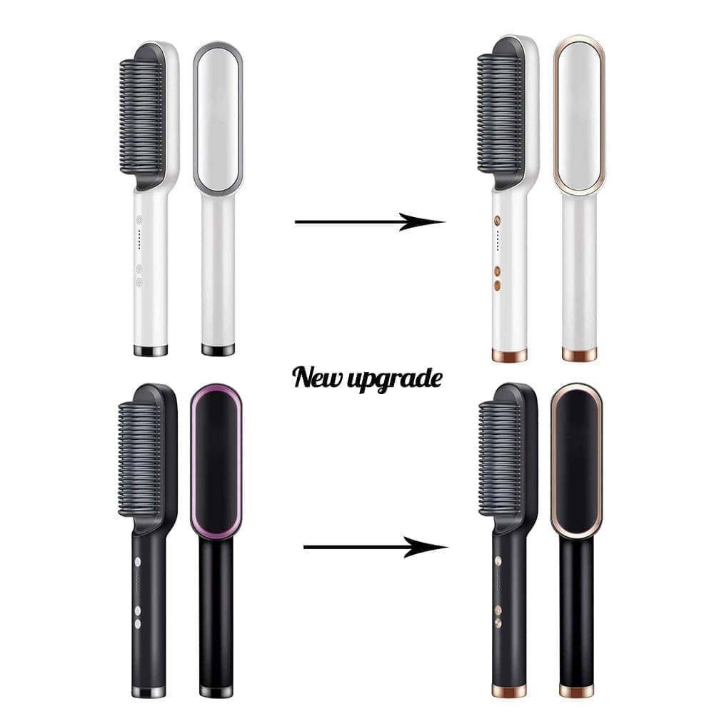 Hair Straightener Ceramic Heated Hair Brush khubsurti.pk