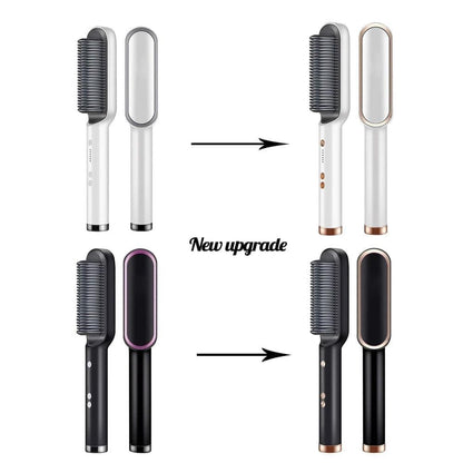 Hair Straightener Ceramic Heated Hair Brush khubsurti.pk