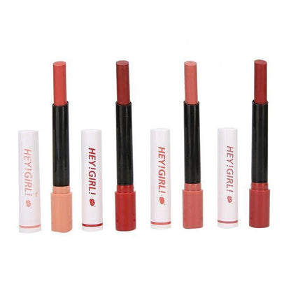 4 Pcs Hey Girl Velvet Matte Lipsticks khubsurti.pk