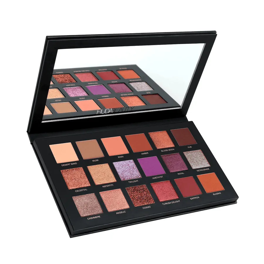 Huda Beauty 18 Colour Eyeshadow Palette Desert Dusk - khubsurti