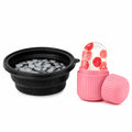 "Silicone Ice Facial Bowl and Ice Face Roller Combo on a white background."