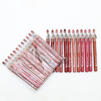 Flormar Set of 12 Lip Pencils arranged on a white background, featuring a variety of nude, pink, and brown shades for precise lip lining, shaping, and long-lasting lip definition.