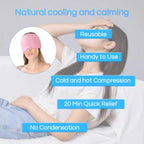 "Instant Headache Relief Gel Ice Mask product box on a white background."