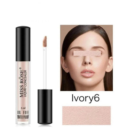 Miss Rose Oil Free Waterproof Liquid Concealer 5ml khubsurti.pk