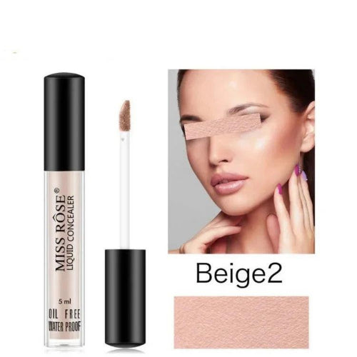Miss Rose Oil Free Waterproof Liquid Concealer 5ml khubsurti.pk