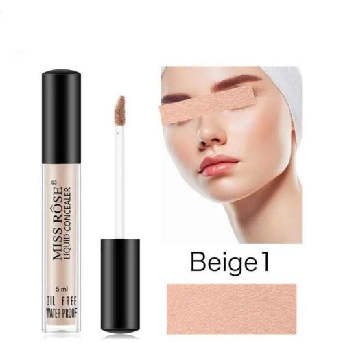 Miss Rose Oil Free Waterproof Liquid Concealer 5ml khubsurti.pk