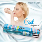 Colorful She pocket perfume collection featuring mini long-lasting fragrance bottles and matching perfume boxes in assorted scents.