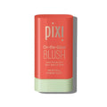 Pixi On-the-Glow Blush tinted moisture blush sticks in pink, coral, and rosy shades on a white background.