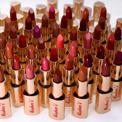 Kashe’s Wedding Season Sale featuring liquid foundation, makeup base, face powders, beauty sponge, and a variety of lipstick shades with a 50% OFF offer on a clean white background.